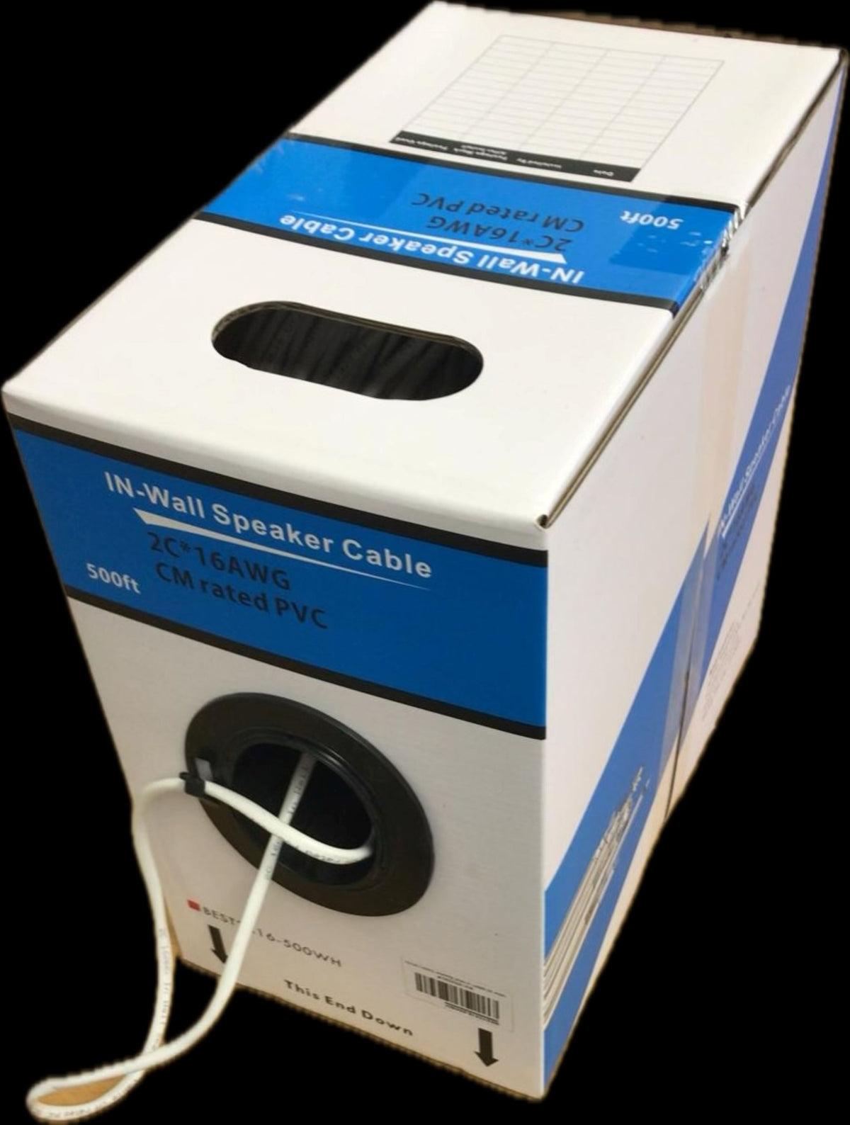 BSC162BK Câble d'enceinte 16 AWG de 152,4 m - 2 conducteurs