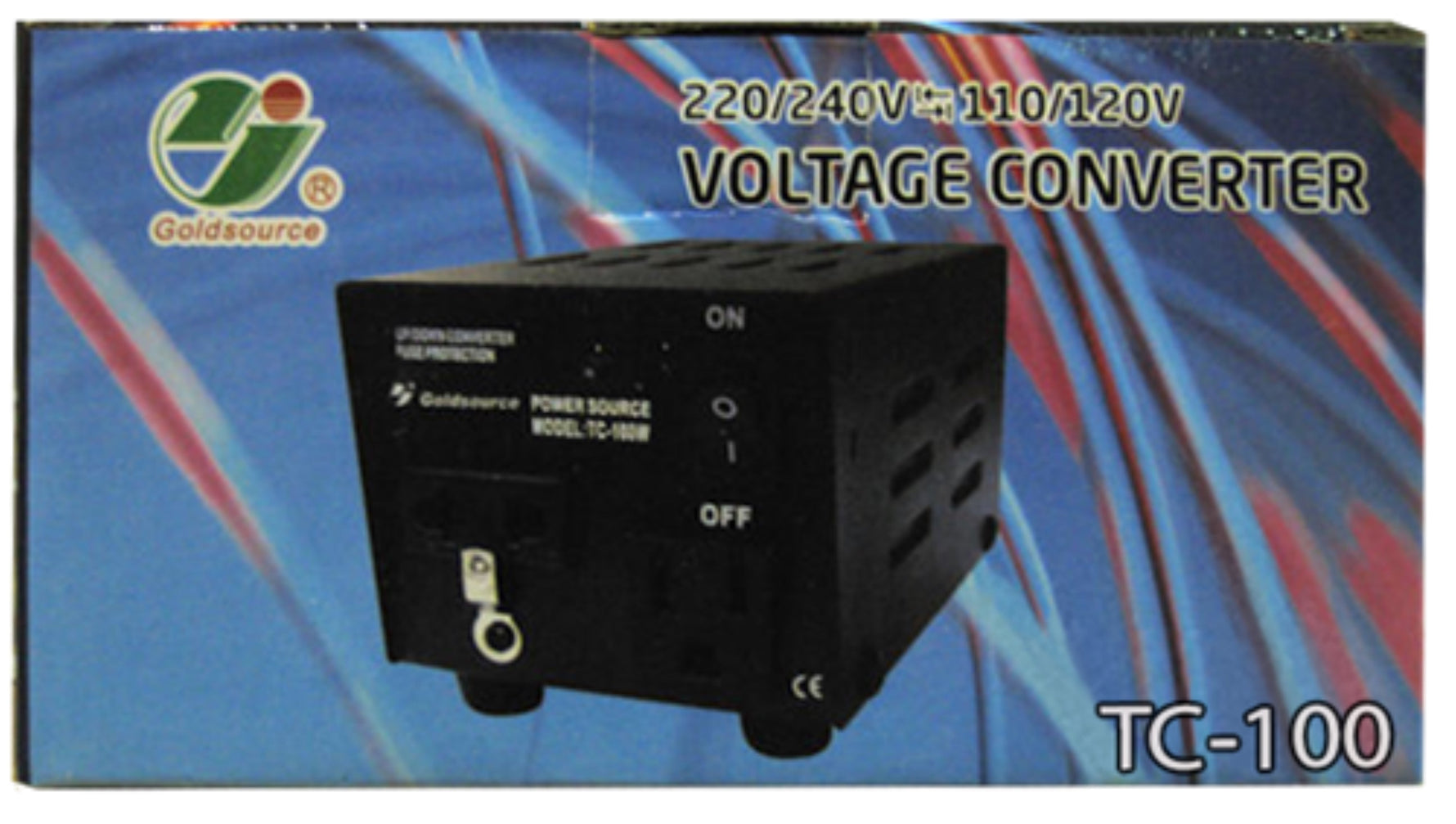 Convertisseur de tension GoldSource TC-100W 220/240V vers/depuis 110/120V, 100 Watts