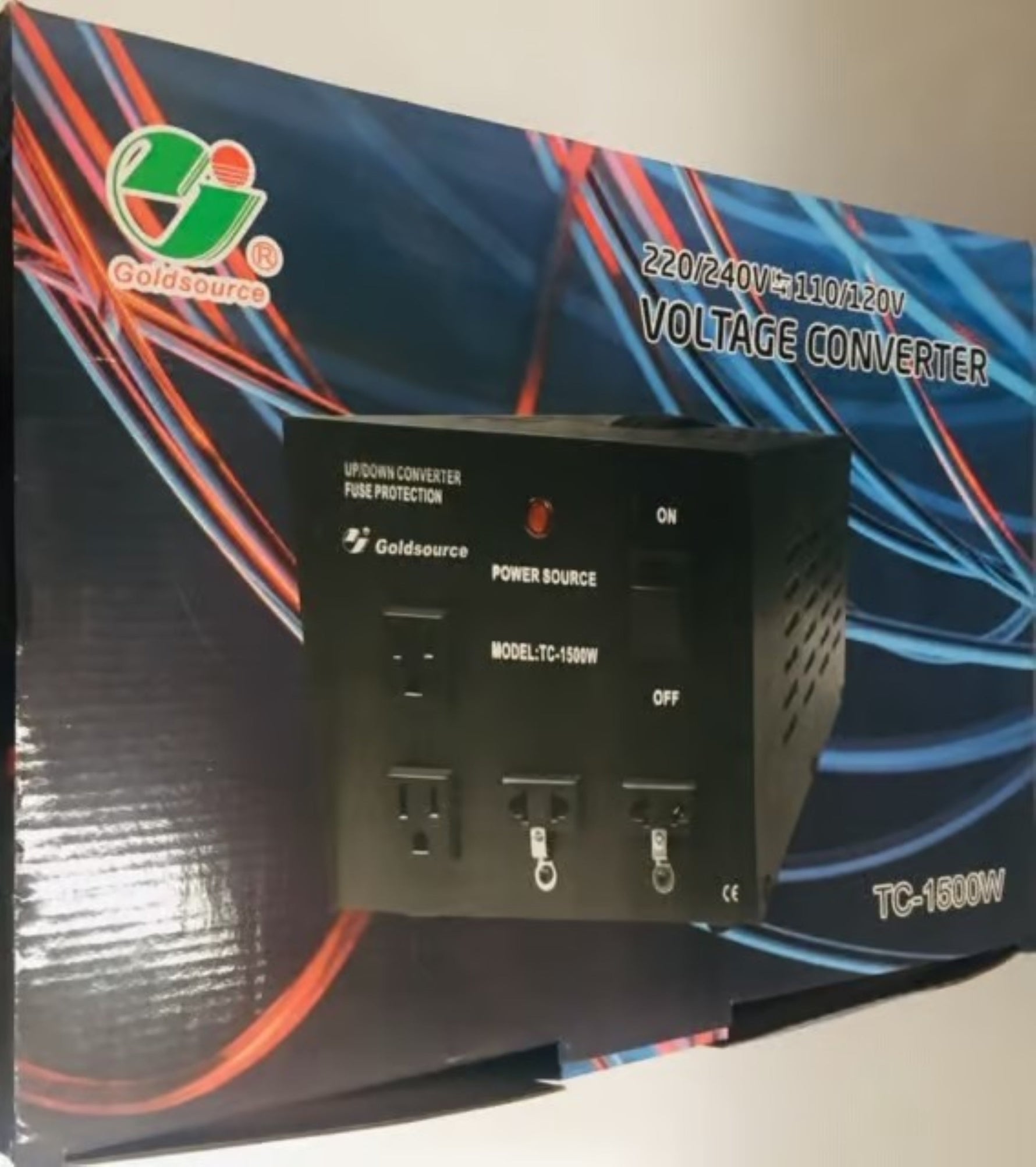 Convertisseur de tension GoldSource TC-1500W 220/240V vers/depuis 110/120V, 500 Watts