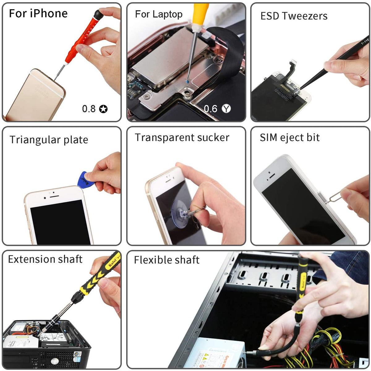 TOOL-KS-3801 Kaisi 38-Piece Magnetic Screwdriver Set Precision Toolkit – Electronics, Cellphone, Computer, Laptops & Tablets Repair Kit