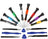 TOOL-KS-2408 Kit d'outils de réparation électronique professionnel avec tournevis cruciformes, plats et Torx magnétiques compatibles avec iPhone, iMac, MacBook, ordinateur portable, tablette et plus – 16 pièces