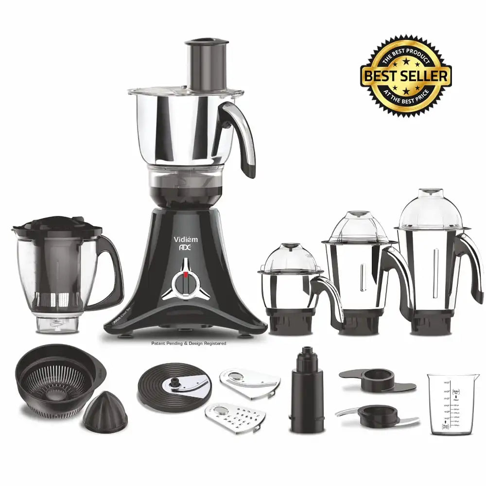 Vidiem Vstar ADC 750 Watts 110V Mixer and Grinder With Multi-Chef Jar Food Processor