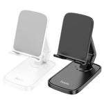 Support de téléphone pliable HD8 Blackfish | Support de téléphone de bureau réglable pour smartphones de 4,5 à 7 pouces (noir/blanc)