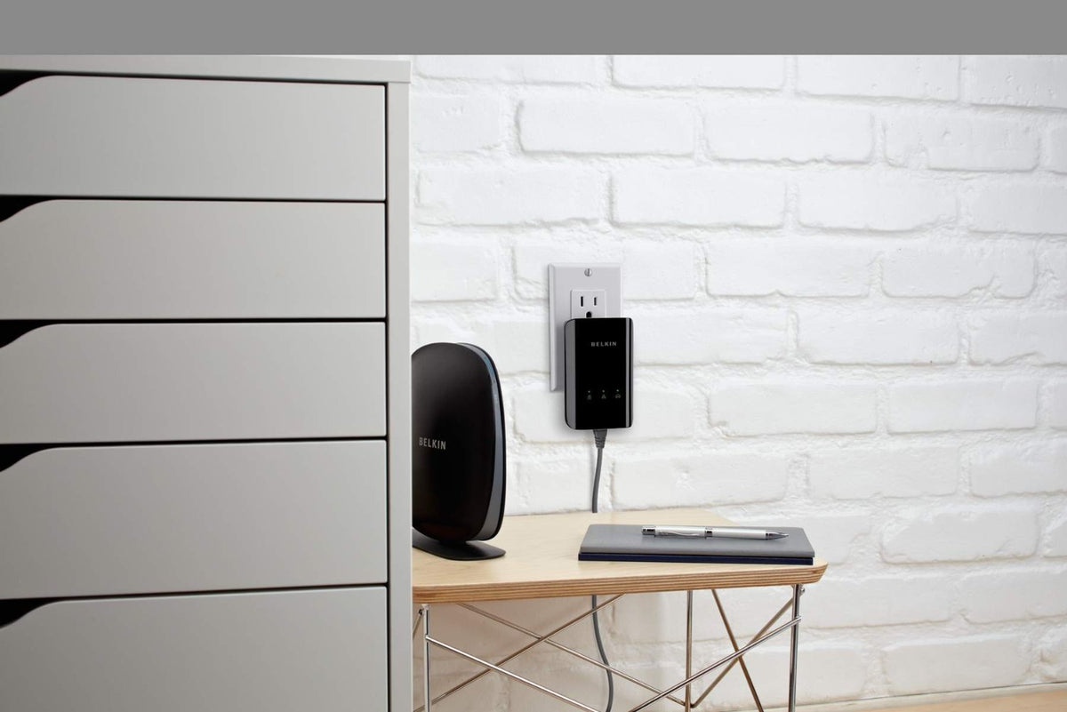 Belkin HomePlug AV 1000 Mbps Gigabit Powerline HD Starter Kit (2 Pieces)