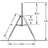 3 ft (90 cm) Tripod with 1.66 in (4.2 cm) Outer Diameter Mast
