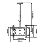 BEST Mounts 23-55 inch TV Ceiling Mount - Up to 100 lb (45 kg) (BCM-107)
