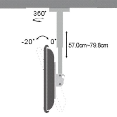 BEST Mounts 32-60 inch TV Ceiling Mount - Up to 175 lb (80 kg) (BCM-109)