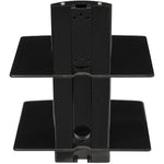 BEST 2-Tier DVD/Receiver/STB Wall Mount Glass Shelf Unit - Up to 44 lb (20 kg) (BEST-DVD-2)