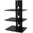 BEST 3-Tier DVD/Receiver/STB Wall Mount Glass Shelf Unit - Up to 66 lb (30 kg) (BEST-DVD-3)