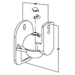 BEST Home Theater Satellite Speaker Wall Mounts (1 Pair) - Up to 18 lb (8 kg)