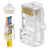 Connecteur de câble Ethernet RJ45 modulaire CAT 5E traversant (CONNECTEURS EZ) Tête en cristal, 50 pièces