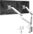 Support de moniteur double bras blancs, pour 2 moniteurs, indicateur de tension à ressort mécanique, support entièrement réglable, jusqu'à 32 pouces, capacité de poids de 10 kg, blanc