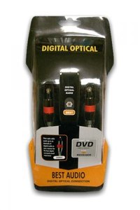 6 ft (1.8 m) TOSLINK Digital Optical Audio Cable.
