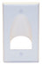 Flush to Inner Surface Bulk Wire Wall Plate (Single Gang, White)