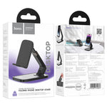 Support de téléphone pliable HD8 Blackfish | Support de téléphone de bureau réglable pour smartphones de 4,5 à 7 pouces (noir/blanc)