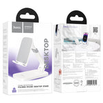 Support de téléphone pliable HD8 Blackfish | Support de téléphone de bureau réglable pour smartphones de 4,5 à 7 pouces (noir/blanc)