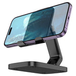 Support de téléphone pliable HD8 Blackfish | Support de téléphone de bureau réglable pour smartphones de 4,5 à 7 pouces (noir/blanc)