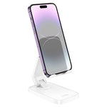 Support de téléphone pliable HD8 Blackfish | Support de téléphone de bureau réglable pour smartphones de 4,5 à 7 pouces (noir/blanc)