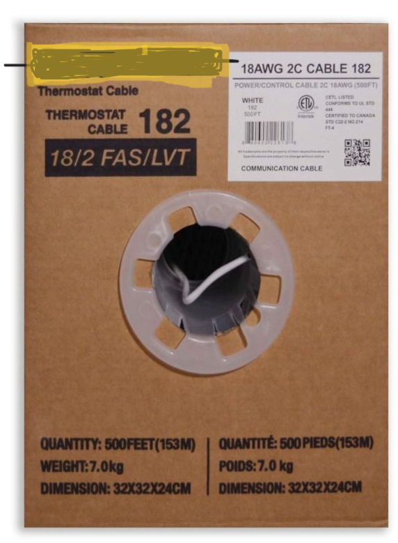 CÂBLE D'ALIMENTATION CBL-182-1000 multibrin