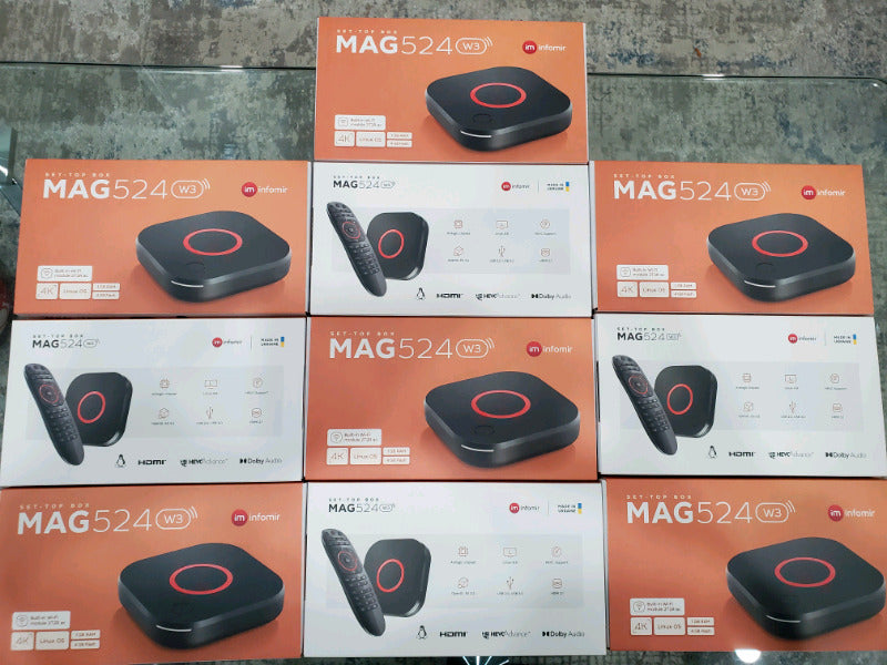 INFOMIR MAG 524w3 4K WIFI SET TOP BOX  ( 1 BOX 10 UNITS )
