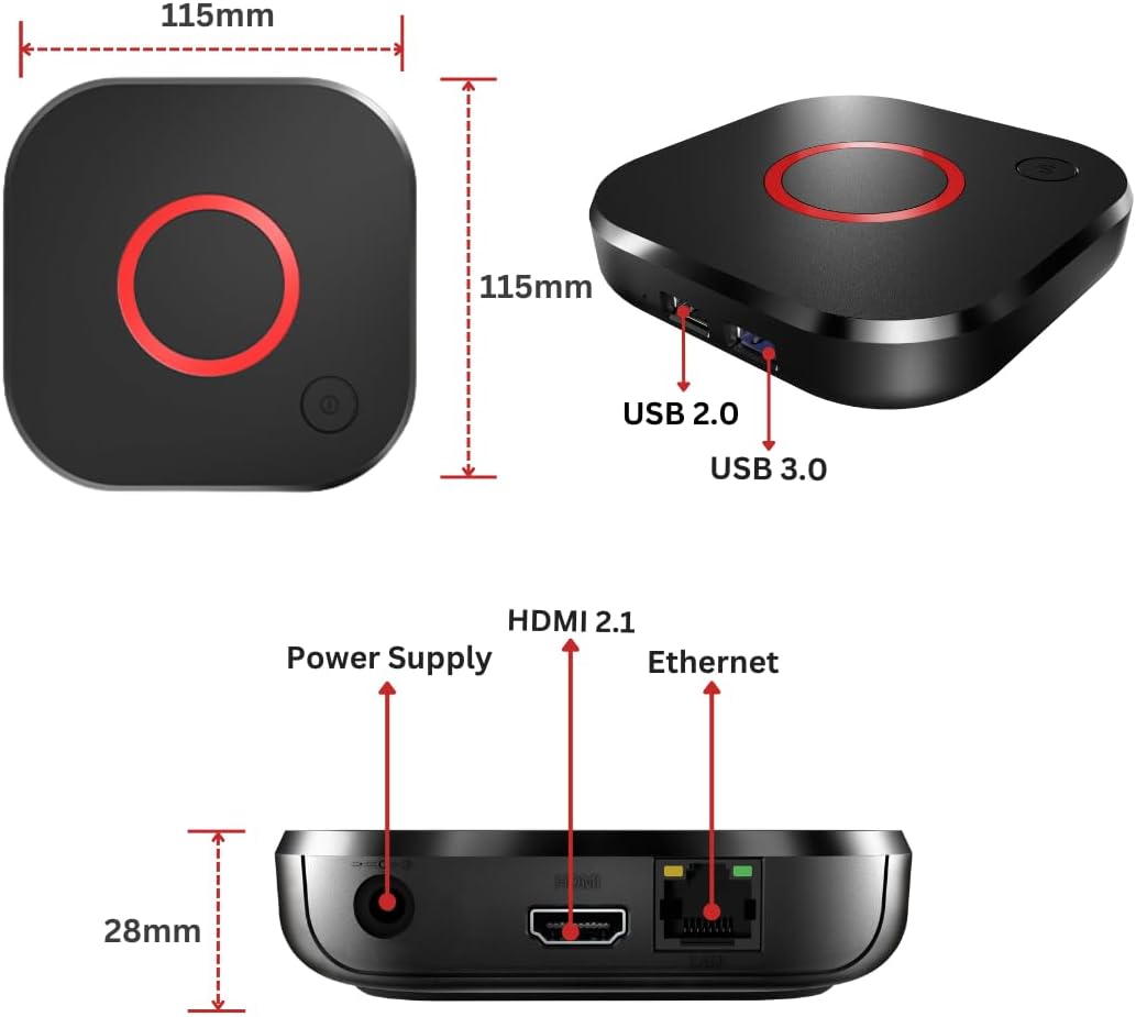MAG 544w3 Linux 4.9 Set-Top Box, Amlogic S905Y4 Chipset, 1 GB DDR4 RAM, 4 GB Flash Memory, 4K HDR Video, Dolby Digital Plus and Dual-Band 2.4G/5G 2T2R ac WiFi