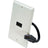 Single HDMI Wall Plate with Back Built-in Flexible Cable (White)