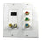 HDMI + 2 RCA + 3 RCA Double Wall Plate (White)