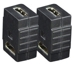 Dual HDMI Wall Plate with 90-Degree Exit Ports (Black)