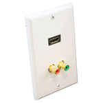 HDMI + Stereo RCA Wall Plate (White)
