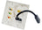 Dual HDMI + 2 RCA + 3 RCA Wall Plate with Back Pigtail Plug (White)