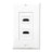 Dual HDMI Wall Plate with 90-Degree Exit Ports (White)