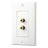 Dual Stereo RCA Wall Plate (White)