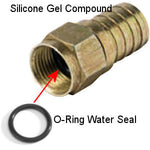 Crimp F-Connectors with Silicone for RG6 (100 pack)