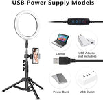 Rovtop 10" LED Ring Light with Tripod Stand & Phone Holder – Dimmable Selfie Light for Makeup, Photography & Live Streaming