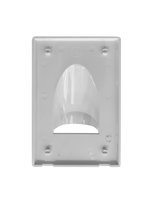 BestMounts 1-Gang Screw Less Recessed Low Voltage Cable Wall Plate (1-Pack) with Best Low Voltage Mounting Bracket (1-Pack)