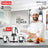 Vidiem Metallica STEELE 650W / 110V Bocaux en acier inoxydable - Robot culinaire indien avec, Moulin à épices et à café pour utilisation au Canada / États-Unis