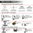 Vidiem Metallica STEELE 650W / 110V Bocaux en acier inoxydable - Robot culinaire indien avec, Moulin à épices et à café pour utilisation au Canada / États-Unis