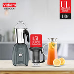 Vidiem Eva VICTOR 650W / 110V Stainless Steel Jars - Indian Mixer Grinder, Spice & Coffee grinder for use in Canada / USA