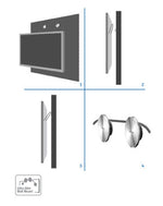 WMN1000B Compatible Hanging Wall Mount for Samsung Ultra-Thin 32-55 inch LED and Plasma TVs